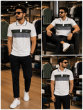 FRD PRRY COLOR-BLOCK COTTON PIQUÉ POLO T-SHIRT
