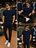 FRD PRRY JACQUARD COLLAR COTTON PIQUÉ POLO T-SHIRT