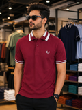 FRD PRRY CONTRAST BLOCK COLLAR COTTON PIQUÉ POLO T-SHIRT