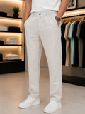 ZRA PREMIUM LINEN STRAIGHT-FIT LINEN TROUSER