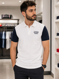 TMY HERITAGE COLOR-BLOCKED PREMIUM COTTON POLO T-SHIRT