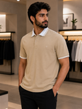 A-X CONTRAST COLLAR POLO T-SHIRT