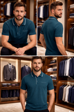 A-X MILANO/NEW YORK PIQUE POLO T-SHIRT