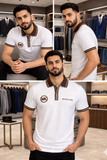 M-K CONTRAST TIPPED PIQUE POLO T-SHIRT