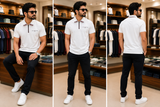 TMY ZIP-NECK HERITAGE POLO T-SHIRT