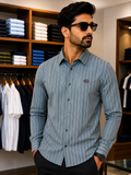 IMP PREMIUM TEXTURED VERTICAL STRIPE CASUAL STRIPE SHIRTS