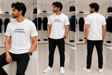 ARMNI 3D LOGO ROUND NECK T-SHIRT