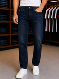 S-S DEEP INDIGO SLIM STRAIGHT JEANS