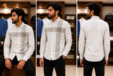 LCST CHECKERED CROSS-STRIPE CHECKS SHIRT