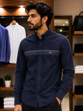 LCST CHEST STRIPE CORDUROY DESIGNER SHIRT