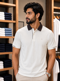 C-K CONTRAST COLLAR SLIM FIT POLO T-SHIRT