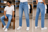 ZAR LIGHT-MID BLUE STRAIGHT FIT JEANS