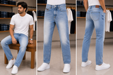 DSL INDUSTRY LIGHT BLUE VINTAGE STRAIGHT FIT JEANS