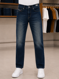 DSL INDUSTRY DARK INDIGO STRAIGHT FIT JEANS