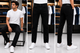 LEV I S ESSENTIAL JET BLACK STRAIGHT FIT JEANS
