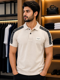 BLMN LOGO STRIPE POLO T-SHIRT