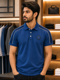 BLMN MONOGRAM STRIPE POLO T-SHIRT