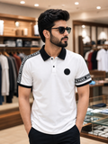 BLMN LOGO STRIPE POLO T-SHIRT