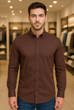 TMY MEN'S PLAIN REGULAR FIT SHIRT