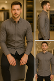 TMY MEN'S PLAIN REGULAR FIT SHIRT