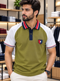 TMY COLORBLOCK RAGLAN SLEEVE PIQUÉ POLO T-SHIRT