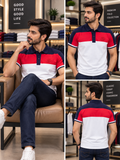 TMY SIGNATURE COLORBLOCK PIQUÉ POLO T-SHIRT