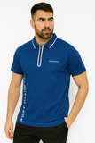 HKT SPORT BLUE ZIP POLO T-SHIRT