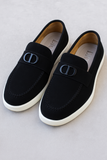 DIO R SUEDE CD LOGO LOAFERS