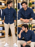 BROKS BRTHERS REGENT FIT NAVY BUTTON-DOWN PLAIN SHIRT