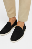 ZRA BLACK SUEDE CASUAL LOAFERS