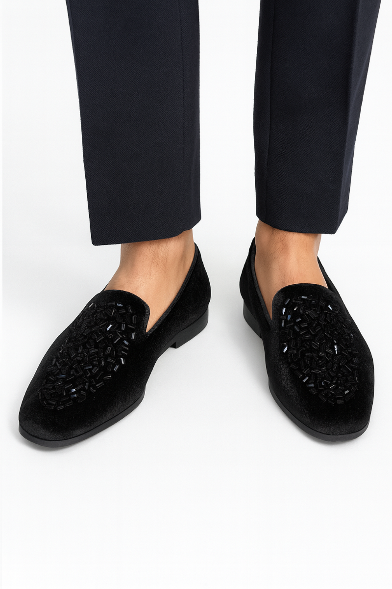 HAND MADE STONE PARTY WEAR LOAFERS
