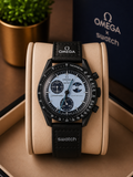 Omega × Swatch MoonSwatch Mission on Earth Chronograph leather strap Watch