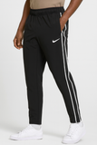 NKE BLACK  WITH WHITE SWOOSH AND LOGO TAPE NS LYCRA DRIFIT TRACK PANTS