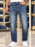 FRGM STRAIGHT FIT WASHED INDIGO GANCINI HARDWARE JEANS