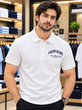C-K NEW YORK CITY ARCH LOGO PIQUÉ POLO T-SHIRT