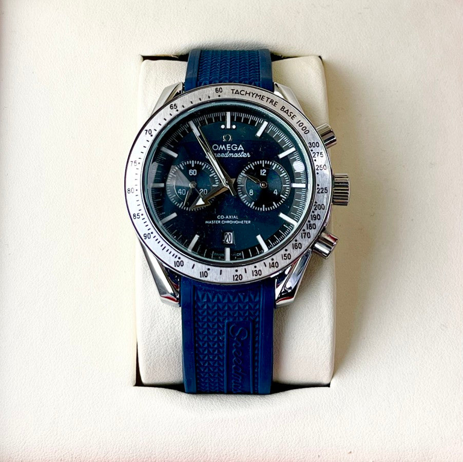 OMEG CHRONO SILICON STRAP WATCH