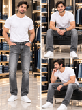 USP ASSN REGULAR FIT ACID WASH GREY JEANS