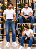 USP A REGULAR FIT DARK INDIGO WASH JEANS