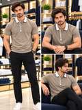 EMP LOGO TAPE PLACKET POLO T-SHIRT