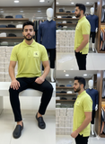C-K BOX LOGO LIME GREEN POLO T-SHIRT