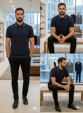 HG BSS X ASTN MARTN NAVY POLO T-SHIRT