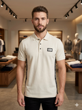 BLMN SIDE TAPE LOGO PIQUE POLO T-SHIRT
