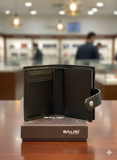 Balisi Men’s Leather RFID-Blocking Smart Wallet
