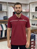 LCST CHEST STRIPE PIQUE POLO T-SHIRT