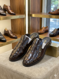 FLY Men's Handcrafted Laser-Cut Leather boots (mules)