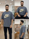 NKE "CLOUD/SMOKE" LOGO OVERSIZED T-SHIRT