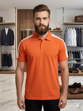 A-X LOGO TAPE PIQUE POLO T-SHIRT