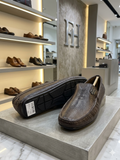 TMY Premium Dark Espresso Micro-Textured Loafers