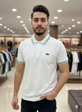 LCST STRIPED ACCENT PIQUE POLO T-SHIRT