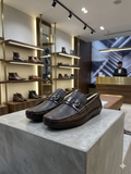 Tommy hilfiger Dark Espresso Textured Leather Bit Loafers
